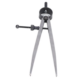 Woodworking Marking Gauge, Carpenter Circle Scribe Carbon Steel Dividers Dovetail Guide Compass Flat Leg Spring Divider with Self Locking Washer and Nut