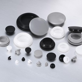 M METERXITY 4個入りシリコンホールプラグ 35-38mmホール用スナップインロックホールプラグ ラウンドホールラバープラグキッチンバルクヘッド防水シーリングプラグ[グレー]