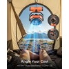 8” Portable Rechargeable Fan, Battery Operated Camping Fan with 27H