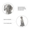 Glitzhome GH20382 Labrador Retriever Dog Statue on Rectangular Base Garden