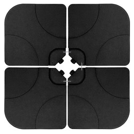 Simple Deluxe 4pcs Cantilever Offset Patio Market Stand with U Locking Shape Weights Water, Umbrella Square Base