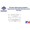 Appointment Reminder Business Cards (3.5x2) - Pack of 100