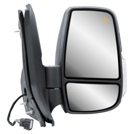 Replacement Passenger Right Side Mirror Power Mirror and Heated with BLIS (Blind Spot Sensor) and Indicator Manual Folding Fit Ford Transit 150 250 350 from 2015 to Onward