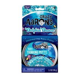Crazy Aaron's Thinking Putty -Trendsetters Dolphin Dance Sparkle Sensory Putty for Kids and Grown ups in a 4" Tin - Creative and Endless Fun, Stress Relief Therapy Toys, Never Dries Out