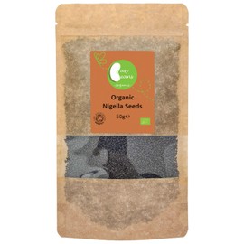 Organic Nigella Seeds (Black Cumin, Kalonji) - Certified Organic- by Busy Beans Organic (50g)