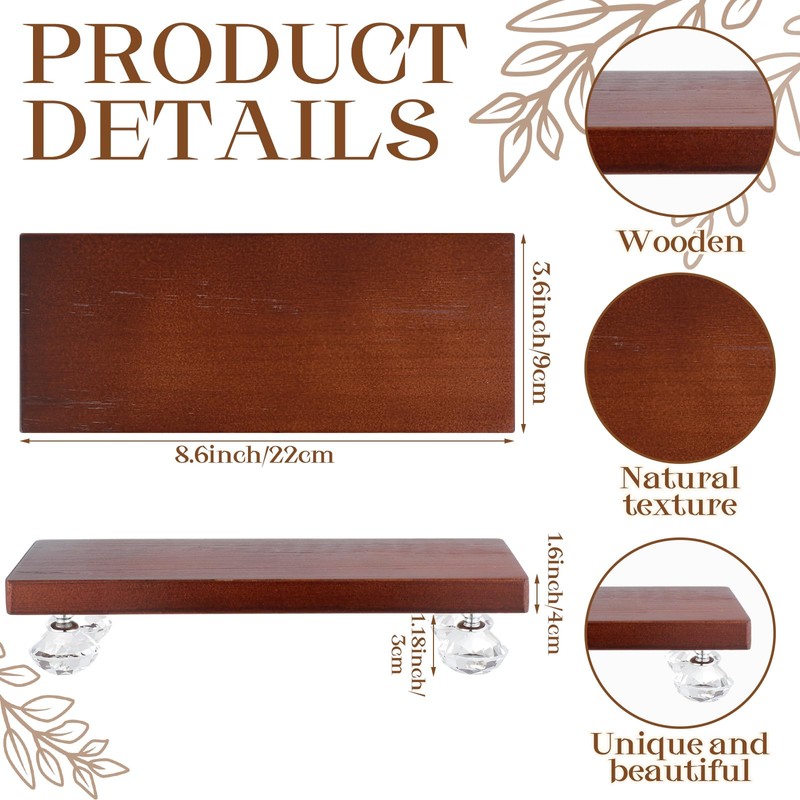 Sliner Wood Risers for Decor Display, Bathroom Counter Sink Decoration,