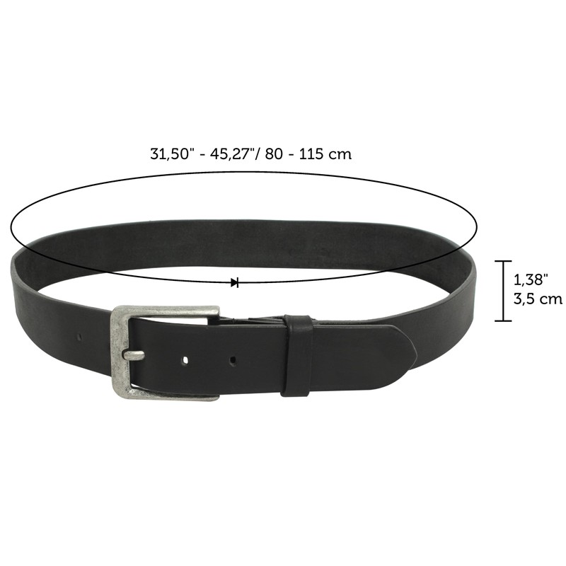 Gusti Leder Leather Belt - Trowel Simple Belt with Silver