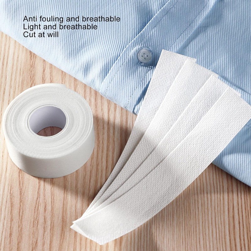 2 Rolls Disposable Collar Protection Sweat Pads, Shirt Neck Liner