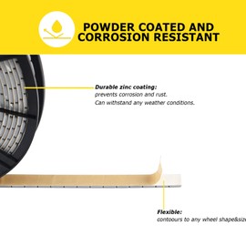 YIZBAP Wheel Weights Gray 1/4 OZ, 5kgs/11lb/Roll, 715pcs, with Strong Black Adhesive. 0.25 Ounce Stick on Wheel Weights for Cars, Trucks, SUVs, Motorcycle and Others