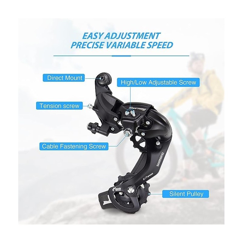 ZUKKA Shimano Tourney RD-TY300 Rear Derailleur 6/7 Speed for Road