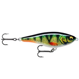 Rapala Unisex Adult Twitchin' Rap Fishing Lure Fishing Accessories with Abachi Wood Body Freshwater Spinning Bait Running Depth 0.6-1.5 m Fishing Lure 12 cm 53 g Made in Estonia Live Perch Standard
