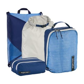 eagle creek Pack-It Weekender Bag Set - Durable Ultra-Lightweight Softside Luggage Organizers, Water-Resistant Ripstop Fabric, Az Blue/Grey