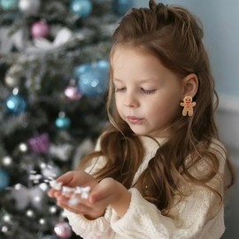 Christmas Earrings for Women Lights Linear Sparkling Rhinestone Colored Christmas Tree Earrings Holiday Christmas Jewelry Gift