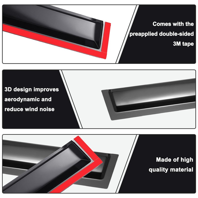 AUXKO Rain Guards for Volkswagen (VW) Tiguan 2025-2018, Window Vent