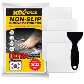 10XForce [Made in Korea] Ultra-Thin Bathtub Non Slip Stickers - Diamond Grip Non Slip Bathtub Stickers with Strong Adhesive for Kids, Elderly, Safety Use (20)