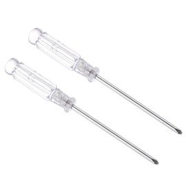 TOP-VIGOR 2pcs Mini Phillips Screwdriver 3mm Cross Head 95mm Length, Small Precision Screwdrivers with Non-Slip Handle for Electronics, Glasses, Watch, Computer and Small Appliance Repair