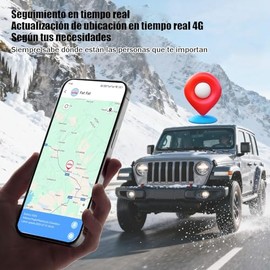 Mythya Mini Rastreador GPS para Vehículos, Rastreador GPS Magnético En Tiempo Real, Rastreador GPS 1000MAH, Global para Perros, Camiones, iOS y Androi