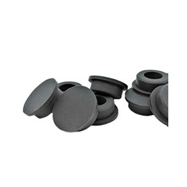 1 3/8" Rubber Hole Plugs With Compression Stem - Black Plugs for Holes - Push in Stem Bumpers (4)