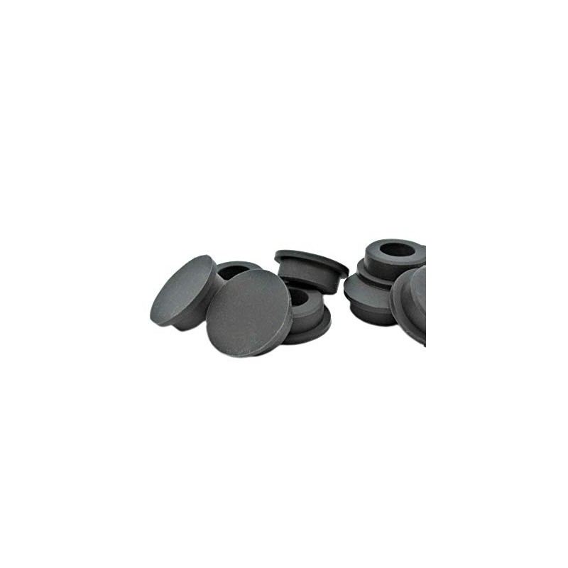 1 3/8" Rubber Hole Plugs With Compression Stem - Black