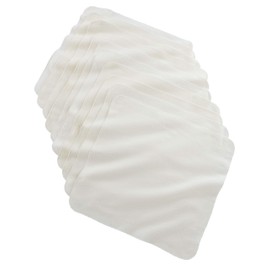 Organic Molleton Cloths 100% Organic Cotton (Organic) GOTS Certified, Natural, 40 x 40 cm, Set of 10