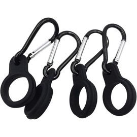 WADY Hebilla De Gancho De Botella De Agua Portabotellas De Agua para Mochila Clip Porta Botella De Agua Llavero De Billar Soporte para Botella De Agua Manos Libres Llavero Anillo Black