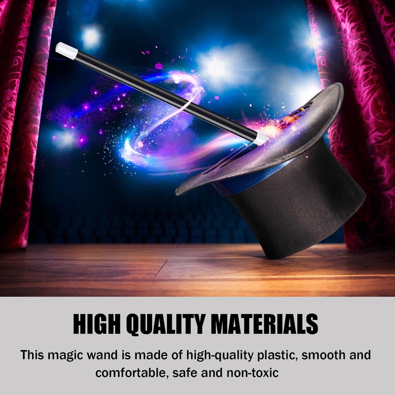 EUYKQNOI 2 Pieces Magic Wand Magic Wand Black Plastic Magic