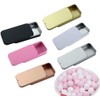 Qintreesify Black Metal Rectangular Empty Mini Tin Box,Mini Iron Box