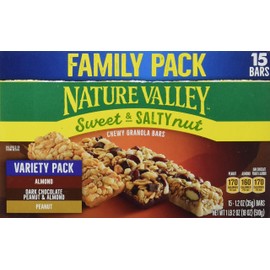 Nature Valley Sweet & Salty Nut Peanut Almond Dark Chocolate Granola Bars, 15 Ounce