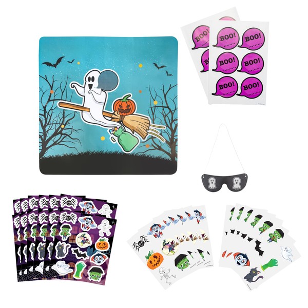 Henbrandt Halloween Game Night Party Pack with 14-Piece Stick the