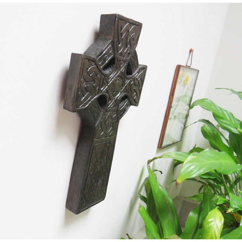 Purity Style Wall Hanging Wooden Celtic Cross - Fair trade,