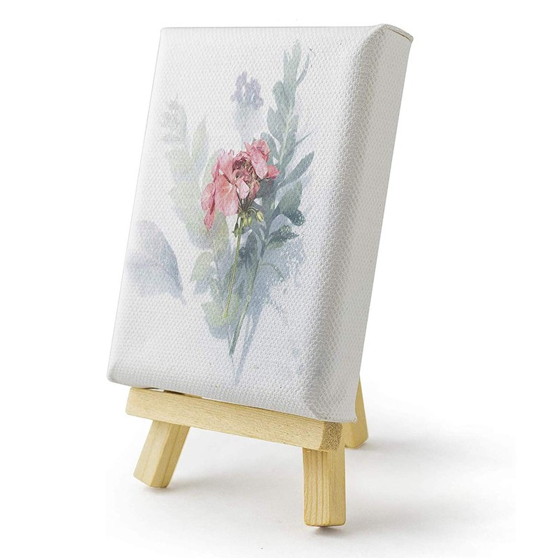 EBOOBA 25pcs Mini Stands 5 Cards Photo Display Small Canvas