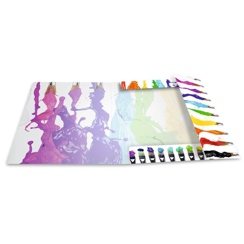 HERMA Elastic Folder Impressions with Colours Motif, A4, Sturdy Cardboard,