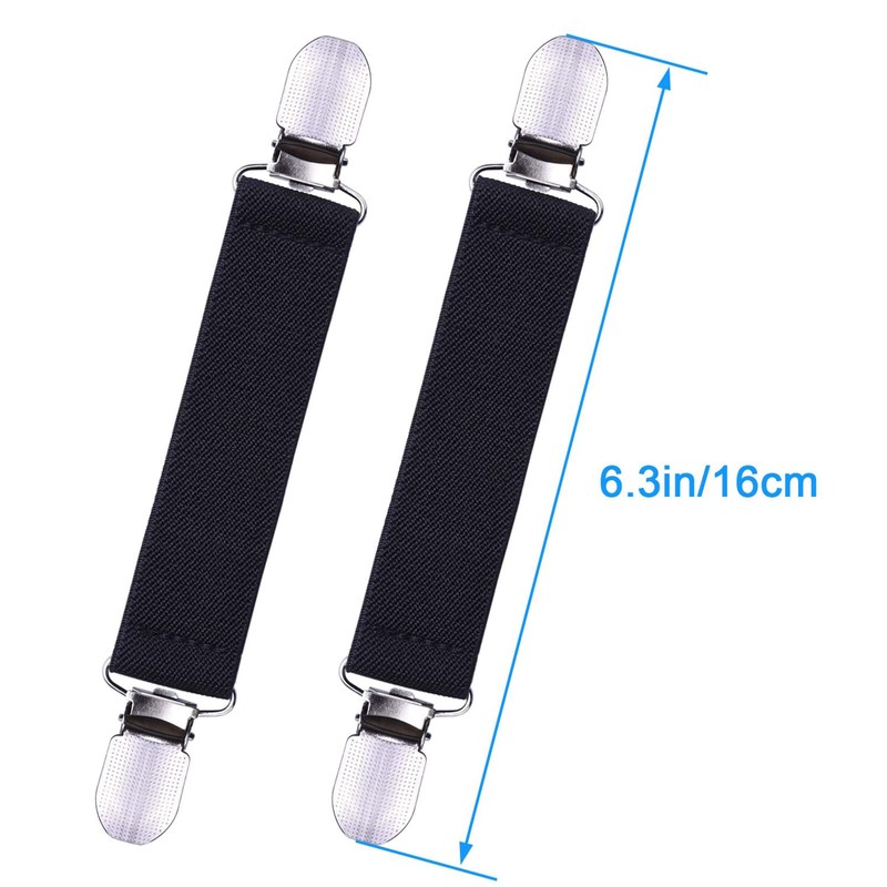 4 Pack Glove Clips, Mitten Clips with Elastic Straps for