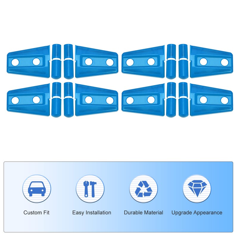JeCar Light Blue Door Hinge Cover Trim for 2007–2018 Jeep