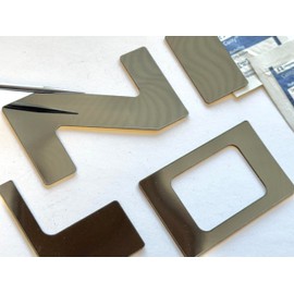 Gunmetal Chrome Rear Tailgate Letters Compatible with Frontier 2022-Up Self-Adhesive ABS Plastic Inserts