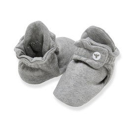 Burt's Bees Baby Baby Organic Cotton Infant Slipper Shoes Sock, Heather Grey, 0 3 Months Unisex