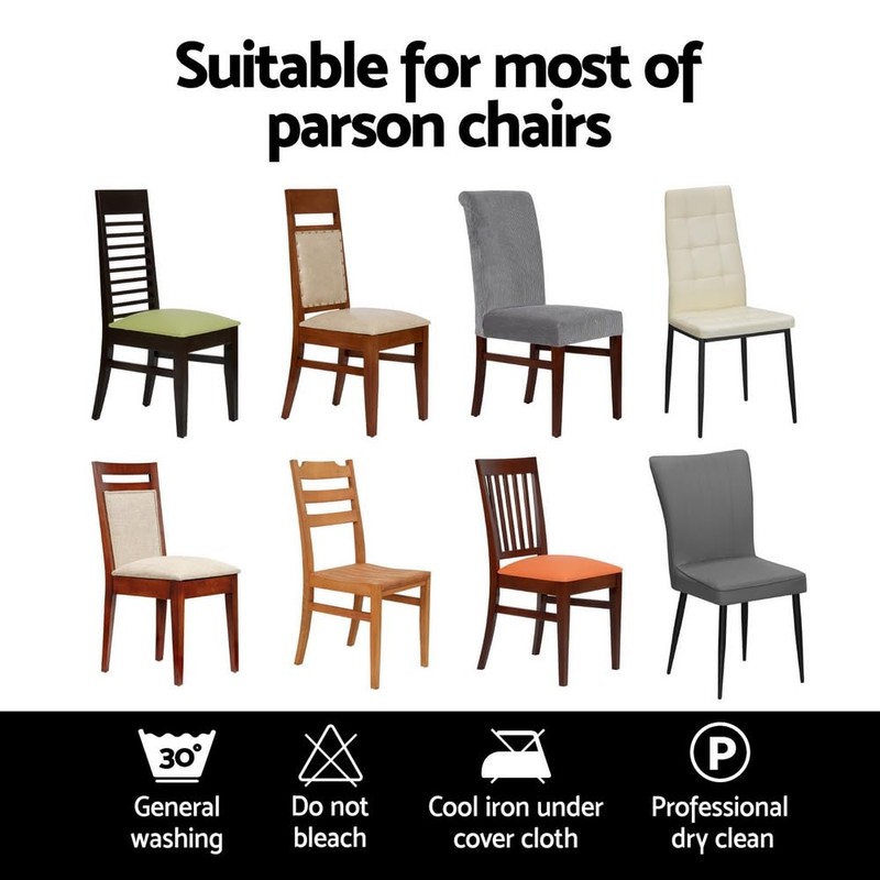 Artiss Dining Chair Covers 4X Slipcovers Spandex Stretch Banquet Party