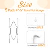 Plate Hangers for Wall for 4-5 inch, 5 Pack, Silver