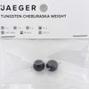 Jaeger Fishing Tungstengewichte für Wurmhaken zum Gummifischangeln Black Tungsten Cheburashka