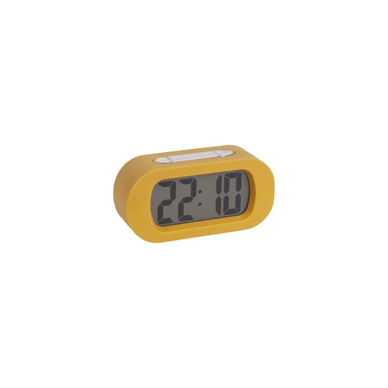 Karlsson KA5753YE LCD Backlit Digital Alarm Clock Gummy Rubberized ABS