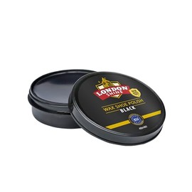 London Shine Wax Shoe Polish - Black 48 ml / 1.60 oz. For Black Leather Shoes & Boots.