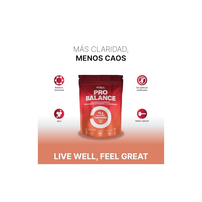 Pro Balance Myo Chiro Inositol Fórmula Relación 40a1 Suplemento Apoyo