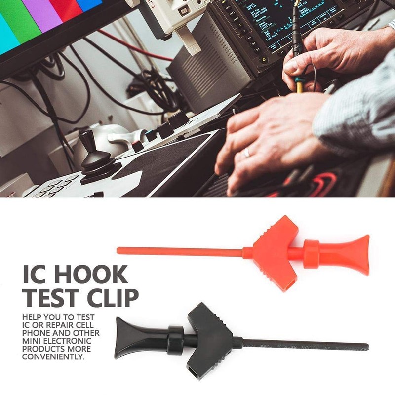 Pack of 10 Test Hook Clips Mini Test Clip Jumper