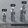 LEONTOOL 3 Pcs Universal Joint Socket Set Swivel Socket Adapter