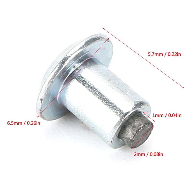 100Pcs 6.5mm 0.3in Wheel Tire Stud Screws Anti Slip Nails