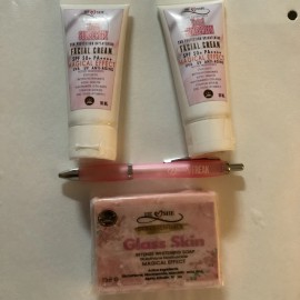 Homemade GLASS SKIN Soap BUNDLE!! Filipino Skin Essentials, 135g Soap Bar, 50mL Sun cream