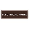 Standard Electrical Panel Door / Wall Sign - Dark Brown