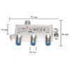 3-Way Splitter with 8 F Connector for Sat, Cable TV,