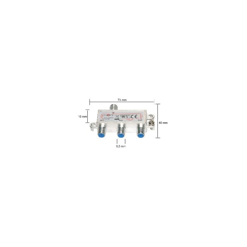 3-Way Splitter with 8 F Connector for Sat, Cable TV,