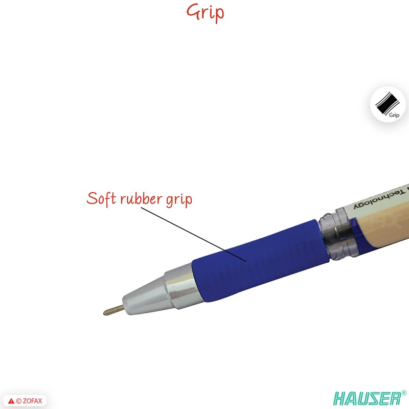 HAUSER Fluidic 5 x 0.7mm BLUE Acu-Flow Smooth Ballpoint Pens